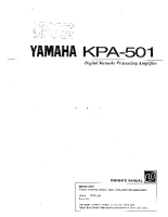 Yamaha KPA-501 - Owners Manual
